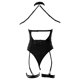 thumbnail image 3 of Gibobby Ropa interior mujer sexy Conjunto de lencería sexy para mujer con liguero, brasier de encaje y bragas conjunto de tirantes exóticos(Negro, M), 3 of 5