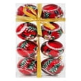 thumbnail image 1 of 8 Esferas Navideñas Rojas Con Diamantina Dorada De 6cm, 1 of 3