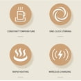 thumbnail image 2 of Coffee Warmer for Desk, Electric Mug Warmer with Rapid Heating, Auto Stirring, 55℃ Constant Temperature Smart Cup Warmer for Heating Coffee, Beverage, Milk, Tea, 2 of 9