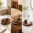 thumbnail image 7 of Wooden Serving Tray, Solid Wood Snack and Fruit Platter for Coffee Table Storage, 7 of 7