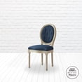 thumbnail image 4 of Rustic Manor Christianna Linen Upholstered Dining Chair, Navy, 4 of 8