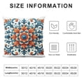 thumbnail image 5 of Creowell Navy Blue Orange Pillow Covers, Ethnic Carpet Pattern Design Decorative Throw Pillows Blue Print Farmhouse Cushion Pillow Covers for Sofa Couch Outdoor Decor, 5 of 5