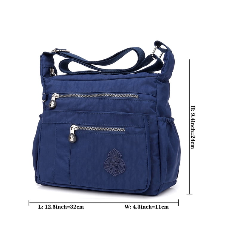 MINTEGRA Borsa A Tracolla Donna In Nylon Impermeabile, Leggera, Con Molte Tasche, 32x24x11 Cm - 3