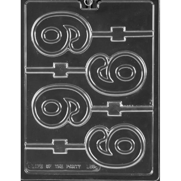 Grandmama's Goodies L058 #9 Nine 9 Lollipop Birthday Chocolate Candy Soap Mold with Exclusive Molding Instructions