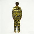 thumbnail image 2 of Mens 2 Pack Pajama Set Long Sleeve Pajamas Top and Pants Pjs Set Loungewear, Danger Caution Warning Police Stripe, 2 of 6