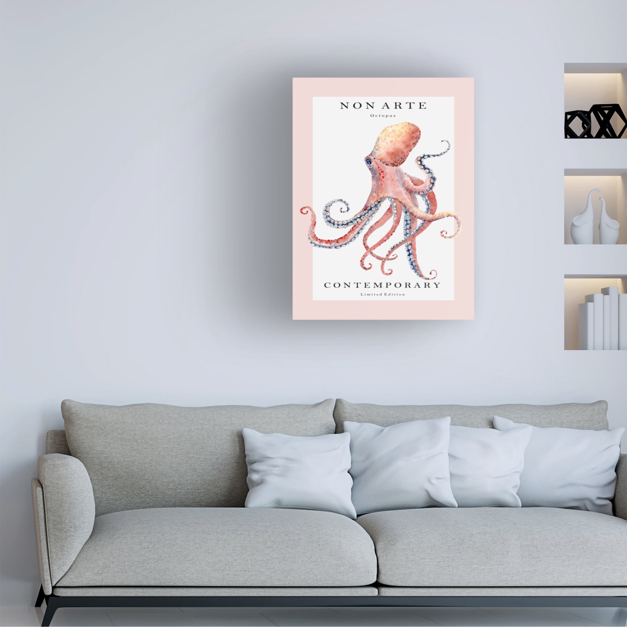 Trademark Fine Art Rikke Londager Boisen Non Arte Octopus Canvas Wall Art