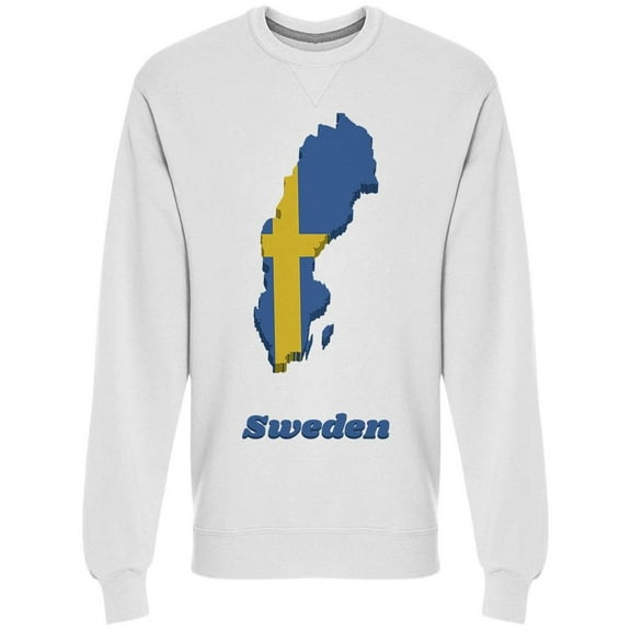 Text: Sweden, And Map Sweatshirt Men -Image by Shutterstock, Male XX-Large