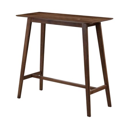 Spacious Walnut Veneer Rectangular Dining Table For Entertaining Friends Modern Bar In Walnut Ideal Social Settings