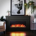 thumbnail image 3 of Elmcroft Wide Mantel with Linear Electric Fireplace, Black Oak, 3 of 9
