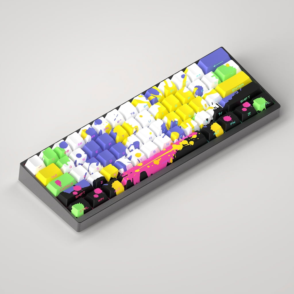 AOOOWER Original Height 130Key Translucent Keycaps With Graffiti Side Engraving Backlitting For Customizing Mechanical Keyboards