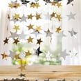 thumbnail image 3 of 2 metros 4 metros láser estrella de cinco puntas pieza redonda flor espejo oro y plata estrella de cinco puntas cumpleaños flor colgante decoración colgante, 3 of 6