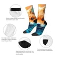 thumbnail image 3 of Yiaed Fiery Red Maple Leaf Fox Print Great elasticity Crew Socks Sports socks for Men and Women, 3 of 5