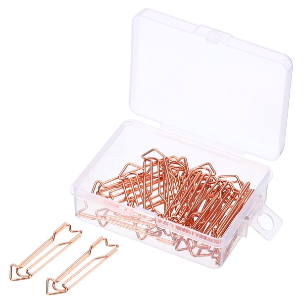 Clips para Papel Unique Bargains Flecha-Forma Rosa Oro 1.6 Pulgadas Paquete de 20