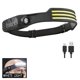 thumbnail image 2 of Huvudlampa Uppladdningsbar, 1000 Lumen 230° Bred Stråle Superljus Pannlampa med Handsfree-Sensor, LED-Huvudlampa 1500 mAh IPX5 Vattentät Lätt, 2 of 2