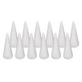 thumbnail image 3 of 12Pcs Craft Foam Cones Christmas Tree Project for Festival Table Centerpiece 9.8cm, 3 of 8