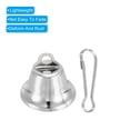 thumbnail image 4 of Uxcell Jingle Bells 0.6" Metal Hanging Bells with 0.7" Spring Hooks, Silver 50Pack, 4 of 6