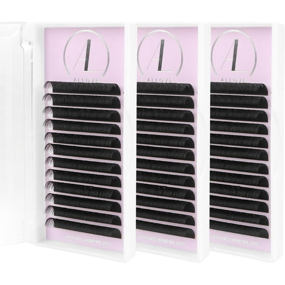 shiyou-ALLOVE Eyelash Extension Three Boxes Classic Lash Extensions 0.03 CC Curl 8-15|11-17|15-20mm Mixed Tray Individual Volume Lash Extensions Lash Trays for Lash Extensions Supplies Single Lashes