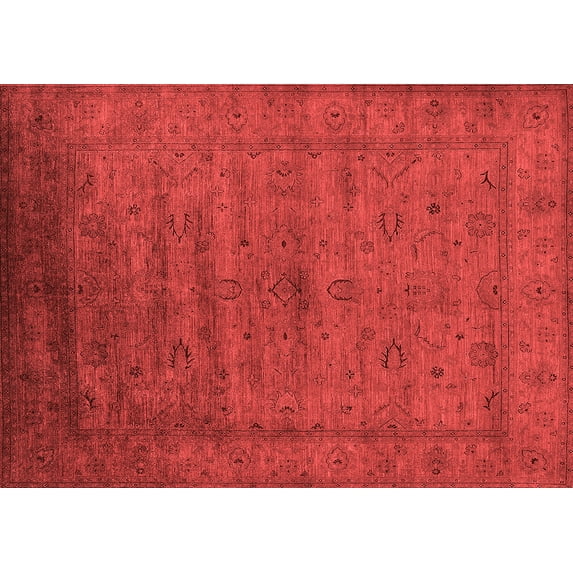 Ahgly Company Indoor Rectangle Oriental Red Industrial Area Rugs, 2' x 4'