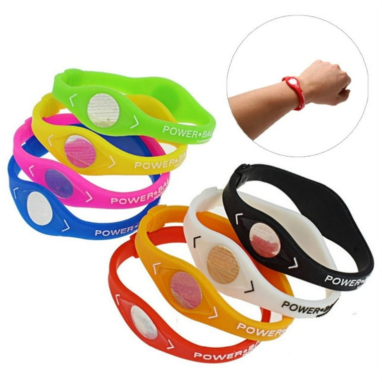 White Power Balance Energy Health Bracelet for Sport Wristbands Ion Silicone Band Gift