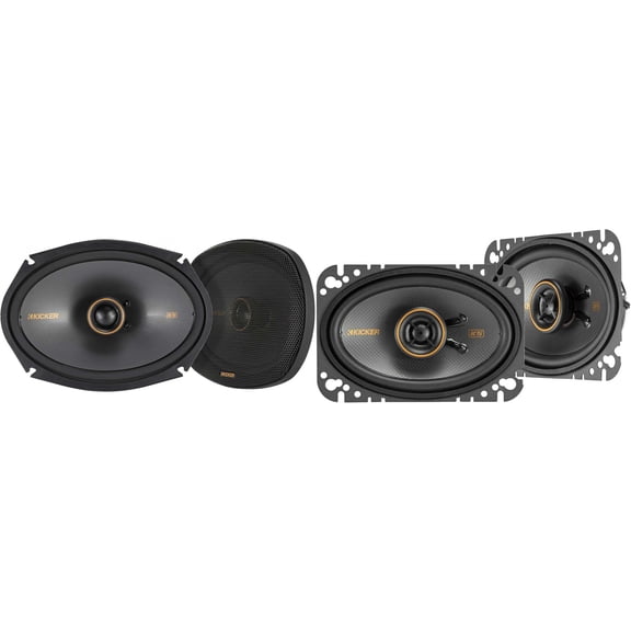Kicker 51KSC6904 KS-Series 6x9" Coaxial Speakers with 1" tweeters w/ 51KSC4604 4x6" Coaxial Bundle