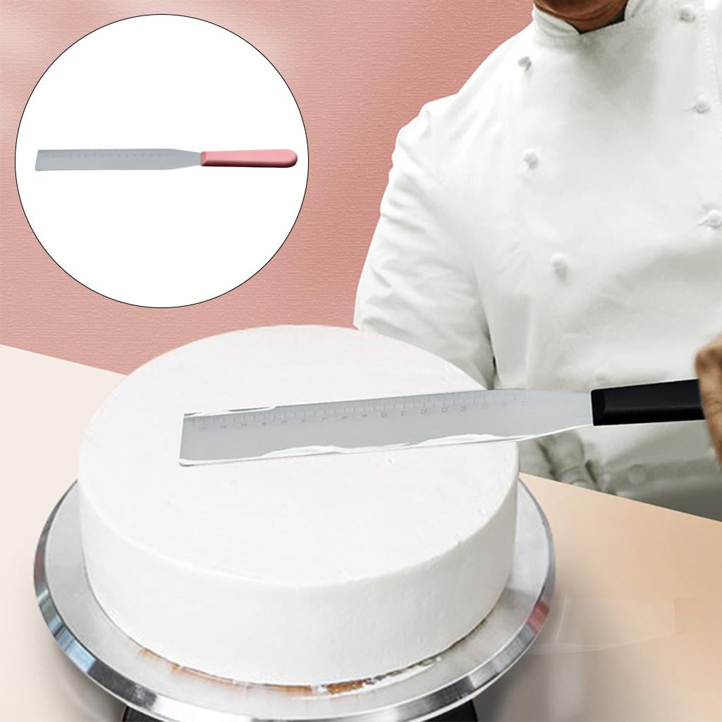 420 Stainless Steel Cake Spatula 8'', Cake Smooth Cake with Scale