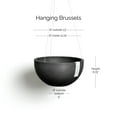 thumbnail image 2 of Ecopots Hanging Brussels Durable Modern Round Indoor/Outdoor Recycled Based Composite Flower Pot Planter, Dark Grey, 13", 2 of 4