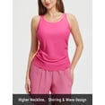 thumbnail image 4 of BALEAF Tankini Tops for Women High Neck Swim Top Modest Bathing Suit Top Long Tank Top for Swimming Pink 44, 4 of 7