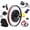 Black + Red, variant on Bike Conversion Kit, 20" Front Wheel Ebike Conversion Kit for Electric Bike, 250W 36V Brushless Toothed Hub Motor Cycling Electric Bicycle Kit for Adults, Thumb Throttle