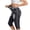 Black, variant on Women's Printed Denim Look Yoga Capri Leggings, High Waist Ultra Stretch Breathable, 7/8 Workout Cropped Pants for Outdoor Blue L