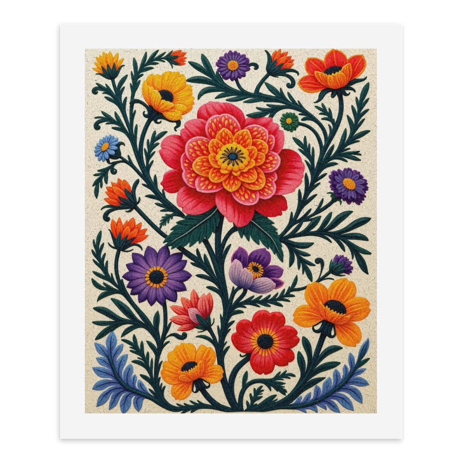Paint By Numbers Kit for Adults Beginner - DIY Colorful Botanical Floral Art Canvas Painting Kits for Adults, Frameless Paint By Number for Adults for Home Wall Decor 16x20 Inch