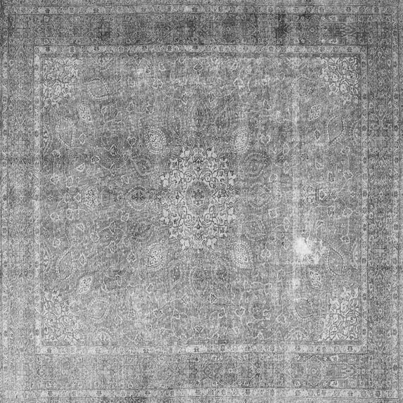 Ahgly Company Indoor Square Persian Gray Traditional Area Rugs, 5' Square