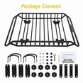 thumbnail image 5 of Towallmark 63 x 43 x 6.3 Inch Roof Basket,&nbsp;Heavy Duty Steel Rooftop Cargo Carrier, 220LBS Capacity Universal Luggage Rack For SUV, Truck, Car, Black, 5 of 7
