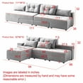 thumbnail image 5 of MAYEERTY 88" Modern Living Room Sectional, Wide Living Room Sectional, Stylish Chenille Triple Sectional with Extra 2 Pillows, Thickly Padded Seat and Back and Armrests for Apartment, Living Room, 5 of 6