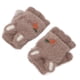 thumbnail image 2 of Guantes calefactores USB, guantes de ordenador elásticos y cálidos de doble cara para tejer sin dedos, para escribir a máquina, color caqui, 2 of 14