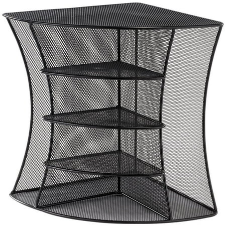 UPC: 0073555326123 | Safco Onyx Black Mesh Desk Corner Organizer