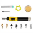 thumbnail image 1 of Soldador de Gas Inalámbrico Pistola de Soplador Antorcha Autoencendido Arranque Instantáneo Herramienta de Soldadura con Control de Llama Ajustable,A, 1 of 5