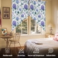thumbnail image 5 of Blue Purple Swag Valances for Windows 2 Pack Hydrangea Eucalyptus Leaves Country Farmhouse Swag Kitchen Curtains 36 Inches Long Rod Pocket Short Window Treatment for Kitchen Bathroom 28"x36", 5 of 8
