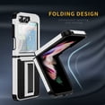 thumbnail image 4 of Allytechgroup Case for Samsung Galaxy Z Flip 6 with 1 Pack Screen Protector, Military Grade Protective Anti-Slip Bumper Drop Proof Dual Layers TPU PC Back Case for Samsung Galaxy Z Flip 6, White, 4 of 9