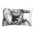 thumbnail image 1 of KLL Capybara Riding Bicycle Pillow Covers Envelope Closure,Super Soft and Cozy Fuzzy Fleece Pillow Case Cover-20"x30", 1 of 6
