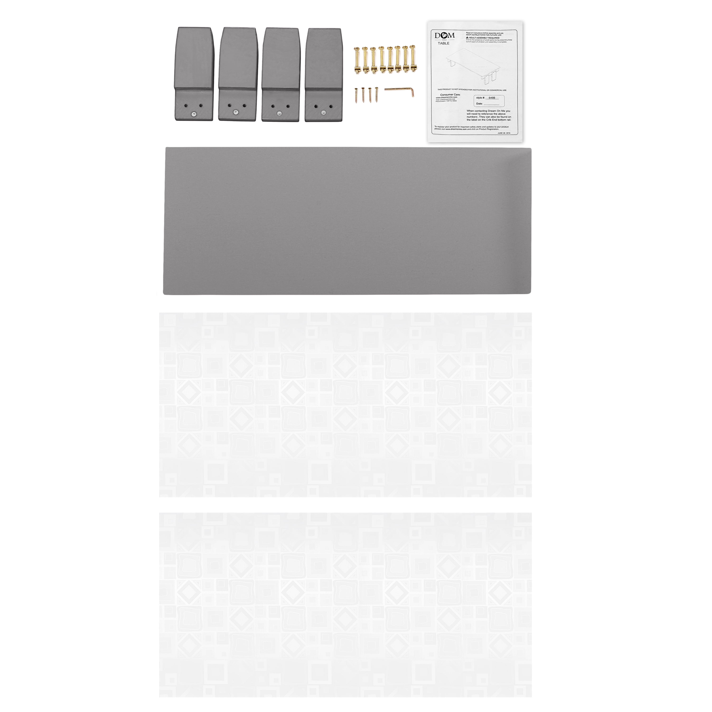 Dream On Me 3 in 1 Toddler Bed Convertible Kit In Storm Grey