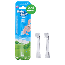 Brush-Baby BabySonic Replacement Brush Heads for BabySonic Electric Toothbrush (0-18 Months), Pack of 2
