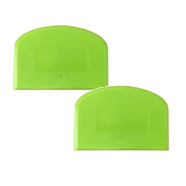 Oleegame 2PC Tin Foil Roll Cake Dough Plastic Baking Butter Scraper Tools Spatula Batter Kitchen,Dining & Bar Green