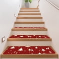 thumbnail image 4 of PALIFEUR Christmas Stair Treads for Wooden Steps, Soft Stair Treads, 7.8x30" Reusable Carpet Stair Treads, Washable Stair Runners for Wooden Steps Non Slip,, 4 of 6