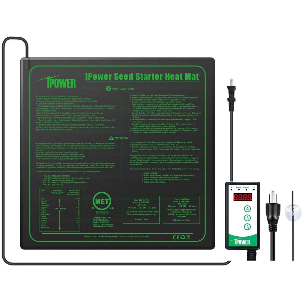 iPower GLHTMTCTRLV2HTMTM 40108 Degrees Fahrenheit Digital Heat Mat