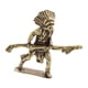 thumbnail image 5 of Estatua de soldado de latón pequeña, figura de luchador de escritorio en miniatura, escultura para con palo largo, 5 of 9