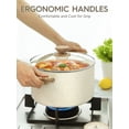 thumbnail image 3 of 5Qt Nonstick Stock Pot with Lid, White, 3 of 8