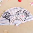 thumbnail image 5 of Vjnyvs 4pcs Floral Folding Hand Fan Vintage Retro Plastic Handheld Fans Folding Fan Wedding Dancing Church Party, 5 of 7