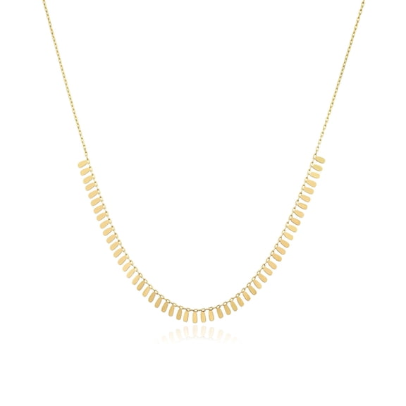 Jewelry Atelier Gold Filled Cleopatra Necklace Collection – 14K Yellow Gold Filled Half Collar Style Cleopatra Chain Necklace for Women (With Extension/Adjustable Chain)