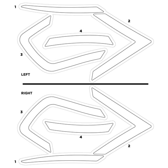 Easton Z50 Batting Helmet Decal Kit