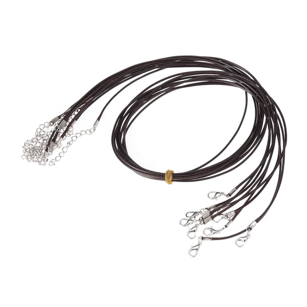 GOOHOCHY 10 piezas de cuerda para collar, colgante, cordón de cera, accesorios de joyería, cuerdas para collar (marrón)